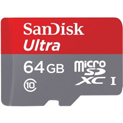Sandisk Ultra 64gb Micro Sd 100mbS Memory Card